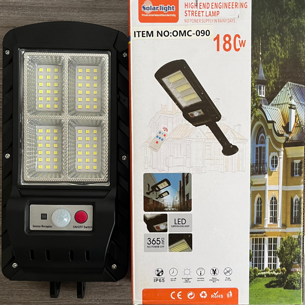 REFLECTOR 30 W CON PANEL SOLAR + SENSOR DE MOVIMIENTO + CONTROL