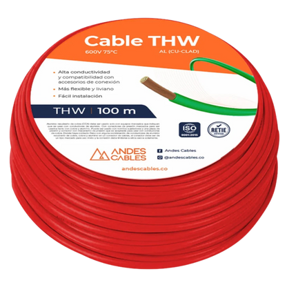 Cable 8 Flex THHW Awg 100 M Uso Residencial - RETIE