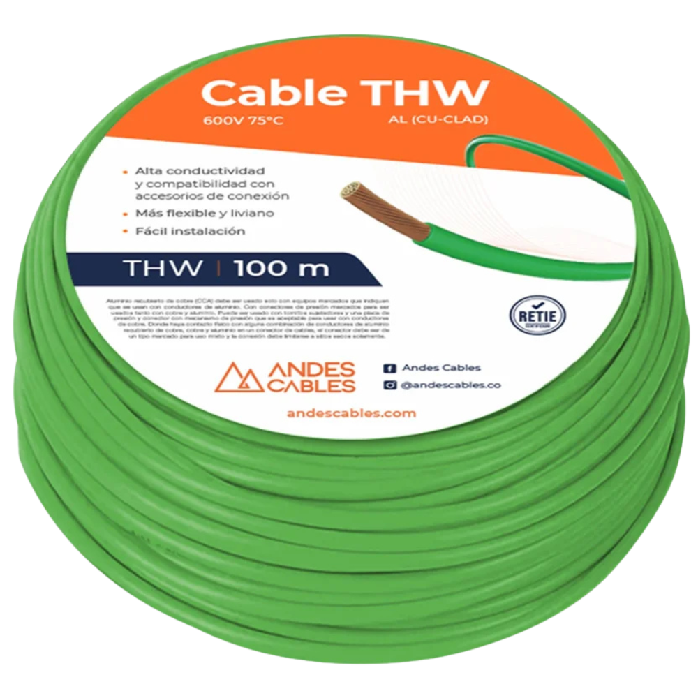 Cable 10 Flex THHW Awg 100 M Uso Residencial - RETIE