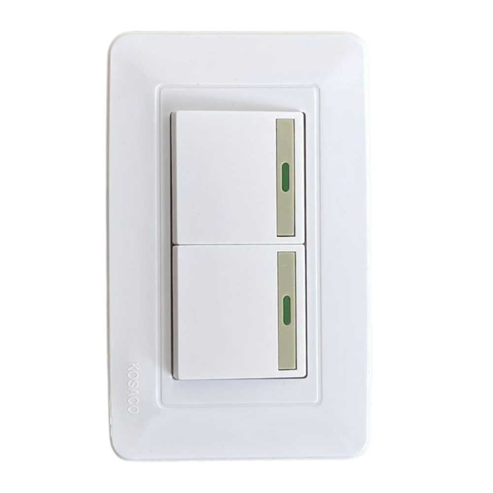 Interruptor Doble Blanco - Certificado RETIE