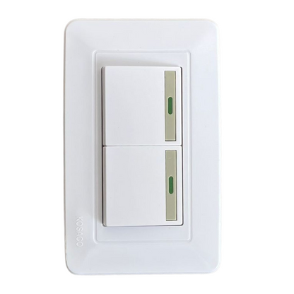 Interruptor Doble Blanco - Certificado RETIE