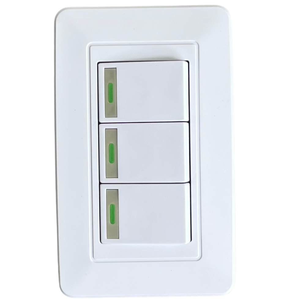 Interruptor Triple Conmutable Blanco Kosaco  – Certificado RETIE