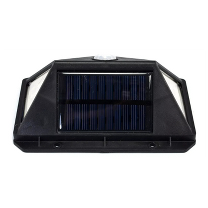 LAMPARA PARA MURO EXTERIOR CON PANEL SOLAR + SENSOR DE MOVIMIENTO + FOTOCELDA