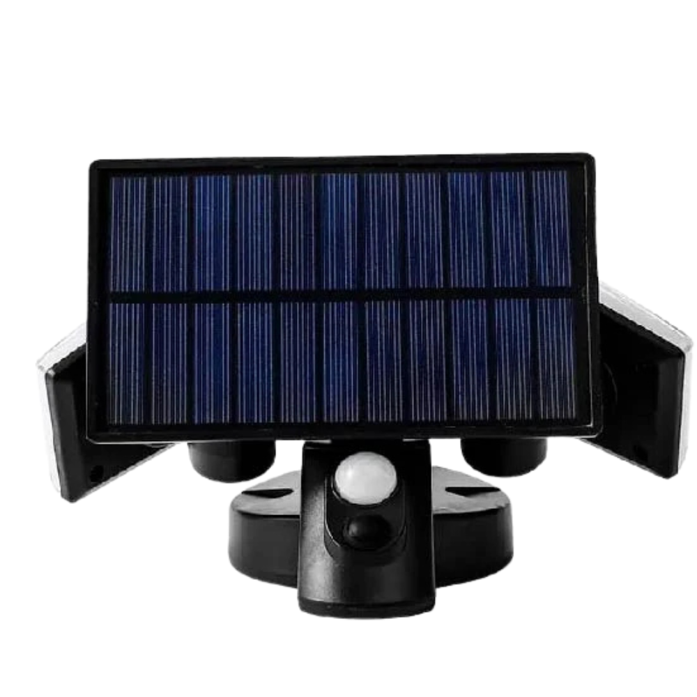 LAMPARA CON PANEL SOLAR + SENSOR DE MOVIMIENTO + FOTOCELDA
