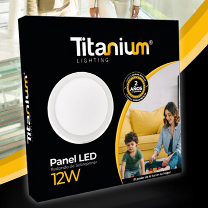Panel redondo led de incrustar 12w luz blanca