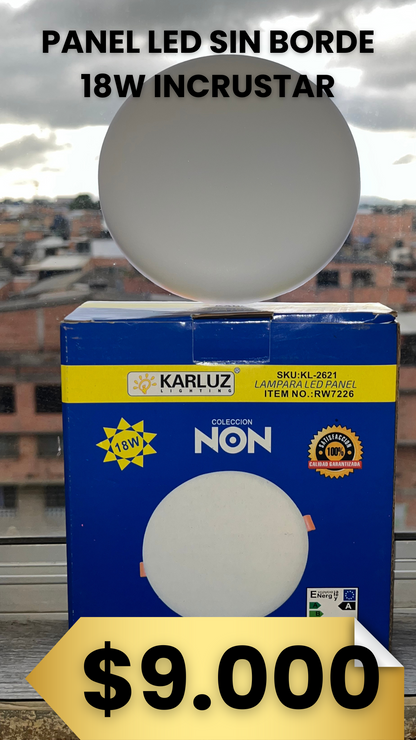 PANEL LED SIN BORDE 18W INCRUSTAR