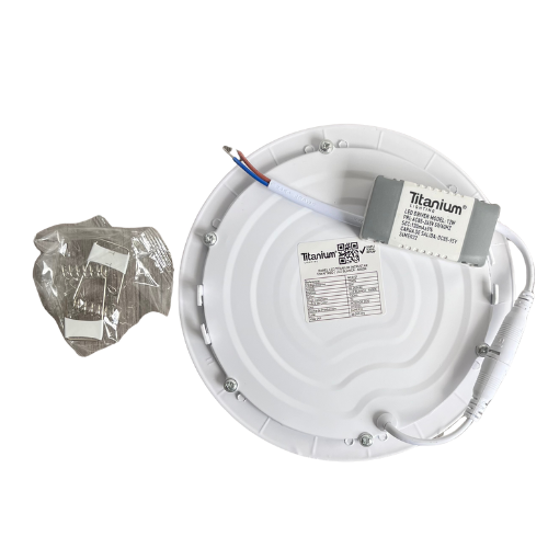 Panel redondo led de incrustar 12w luz blanca
