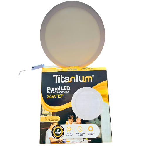 Panel led 24w redondo de incrustar luz blanca