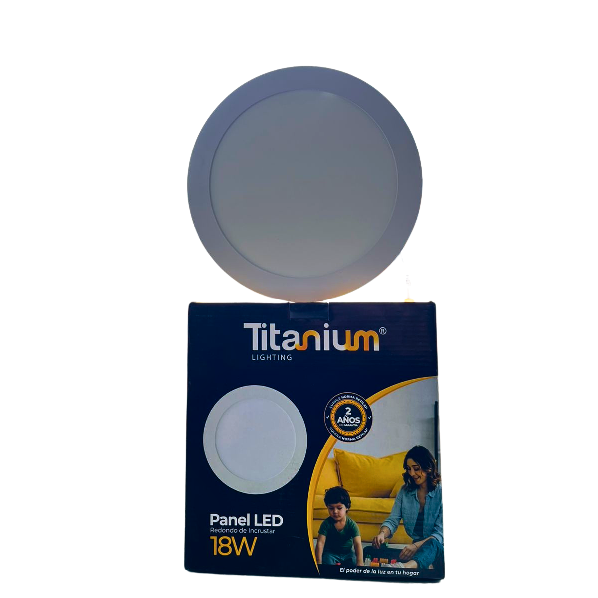 Panel redondo led de incrustar 18w luz blanca