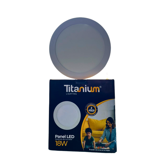 Panel redondo led de incrustar 18w luz blanca