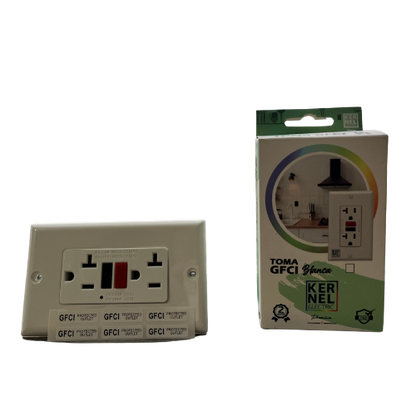 Toma GFCI Blanca Kernel