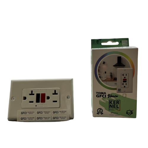 Toma GFCI Blanca Kernel