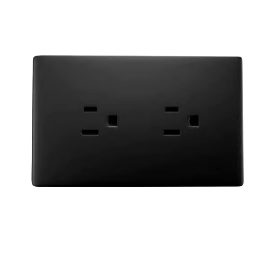 TOMA DOBLE CON POLO A TIERRA DE LUJO (NEGRO-DORADO-PLATEADO)