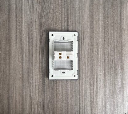 INTERRUPTOR TRIPLE ZAFIRO DE LUJO (NEGRO-DORADO-PLATEADO)