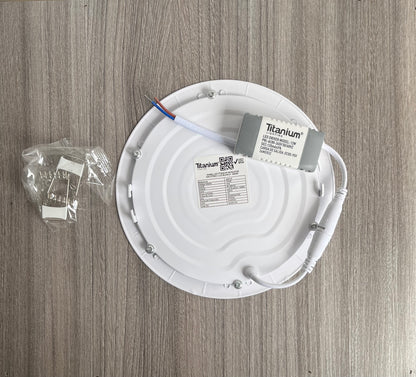 Panel redondo led de incrustar 12w luz blanca